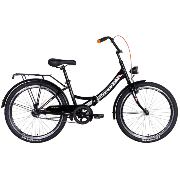 Велосипед Formula 24" SMART Vbr рама-15" 2021 багажник + ліхтар Black/Orange (OPS-FR-24-250) - изображение 1