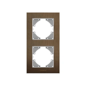 Рамка Videx BINERA шоколадний алюміній 2 пости (VF-BNFRA2V-CH) изображение 1