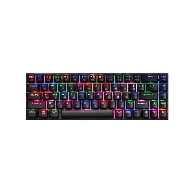 Клавіатура 2E GAMING KG370 RGB 68key Gateron Brown Switch USB Black (2E-KG370UBK-BR) - зображення 1