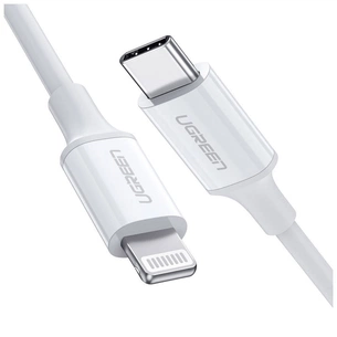 Дата кабель USB-C to Lightning 2.0m US1713A Nickel Plating ABS Shell White Ugreen (60749) зображення 1