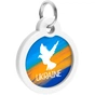 Адресник для тварин WAUDOG Smart ID з QR паспортом "Прапор", круг 25 мм (225-0229) - зменшене зображення 4