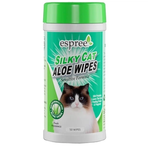 Вологі серветки для тварин Espree Silky Cat Grooming Wipes 50 шт. (0748406014213) зображення 1