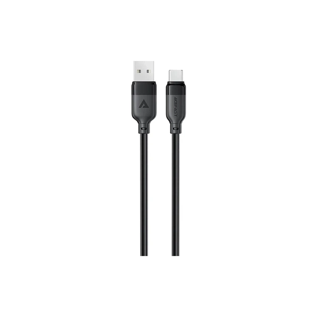 Дата кабель USB 2.0 AM to USB-C 1.2m 3A TPE black Acefast (6974316283812) - изображение 1