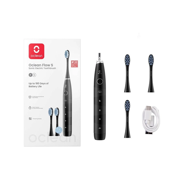 Електрична зубна щітка Oclean Flow S Electric Toothbrush Black (6970810557343) - зображення 1