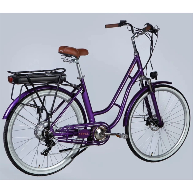 Електровелосипед Dorozhnik 28" eCORAL DD FR рама-19" 48B 13А*г 500Вт 2026 фіолетово-синій (ELB-D-28-116) - picture 3
