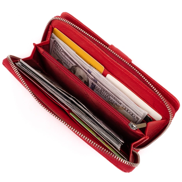 Гаманець ST Leather Зі шкіри жіночий Червоний (19306) - изображение 8