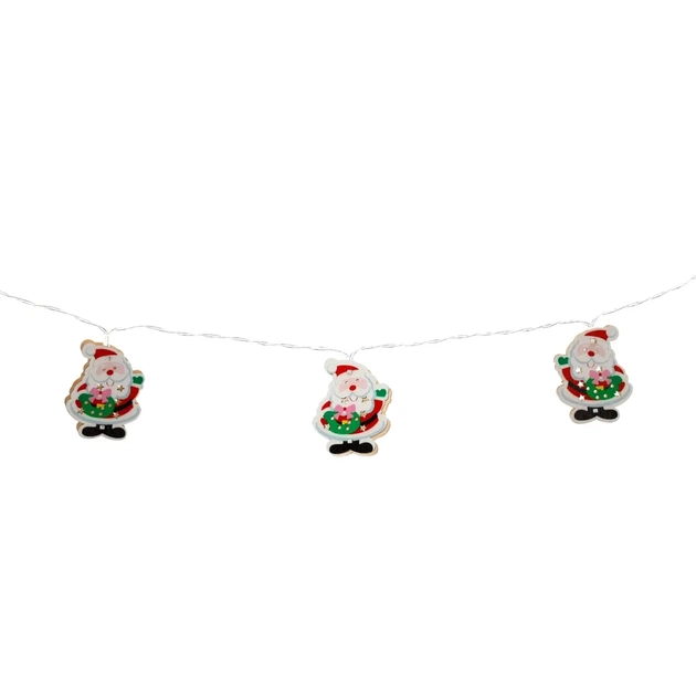 Гирлянда Chomik Санта-Клаус 1.65 м 10 LED Теплый белый (5900779854086) - изображение 1