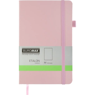 Книга записная Buromax Etalon 125x195 мм 96 листов без линовки обложка из искусственной кожи Розовая (BM.291060-10) изображение 1