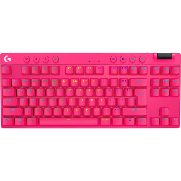 Клавіатура Logitech G PRO X TKL Lightspeed Tactile USB UA Magenta (920-012159) - зображення 1