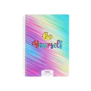 Блокнот Maxi А5, пластикова обкладинка, спіраль, 80 арк., клітинка (MX20832-23) зображення 1