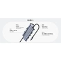 Концентратор Cudy USB-C 6-in-1 1xHDMI 4K + 1xUSB-C + 1xUSB 3.0 5Gbps + 2xUSB 2.0 (UH606) - уменьшенное изображение 4