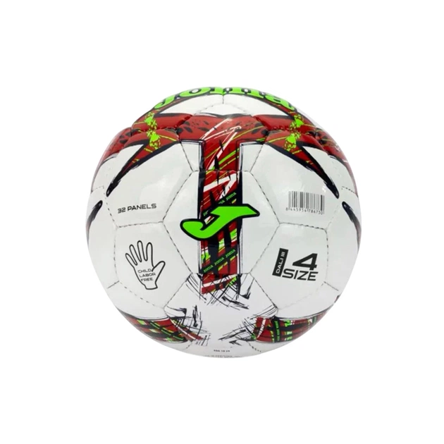 М'яч футбольний Joma Dal III (401412.206) Уні 4 Біло-червоно-салатовий (8445954786730) - picture 2