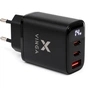 Зарядний пристрій Vinga 2xUSB-C + USB-A Display 45W (VCR45ACCDB) - зменшене зображення 1