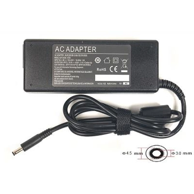 Блок живлення до ноутбуку PowerPlant DELL 220V, 19.5V 90W 4.62A (4.5*3.0) (DL90G4530) - зображення 1