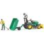 Спецтехніка Bruder садовий трактор John Deere з причіпом та фігуркою садівника (62104) - зменшене зображення 6