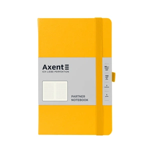 Книга записна Axent Partner, 125x195 мм, 96 аркушів, клітинка, жовта (8201-08-A) зображення 1