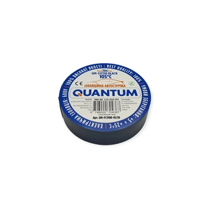Ізоляційна стрічка Quantum black 19мм/30м (QM-FC110B-19/30) зображення 1