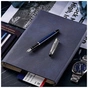 Ручка пір'яна Waterman EXPERT Deluxe Metallic Blue CT  FP F (10 051) - зменшене зображення 6