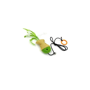 Іграшка для котів Hippie Pet Рибка з мотузкою зелена 10 см (HIPCT22034) зображення 1