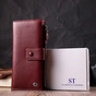 Гаманець ST Leather З натуральної шкіри Бордовий (22535) - зменшене зображення 11