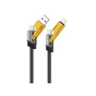 Дата кабель USB 2.0 AM to USB-C + USB 2.0 AM to Lightning 1.0m 60W black XO (NB283_4-in-1_Black) - зменшене зображення 5