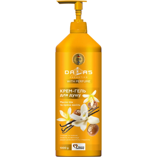 Гель для душу Dalas Cosmetics Олія ши та пряна ваніль 1000 г (4823128000242) - зображення 1