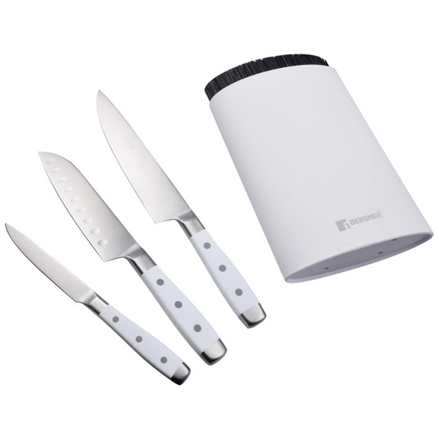 Набір ножів Bergner Naturally з підставкою, 4 предмети (BG-41051-WH) - picture 5