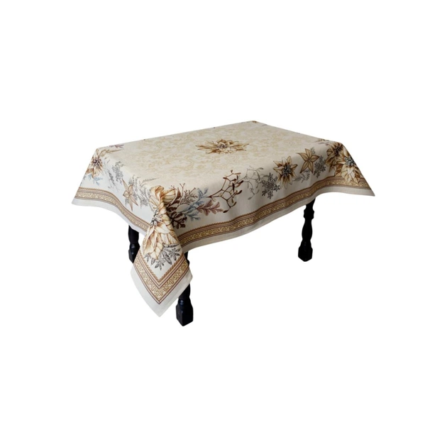 Скатертина Прованс гобеленова з велюром Золоте свято 135х300 см (036323) - picture 12