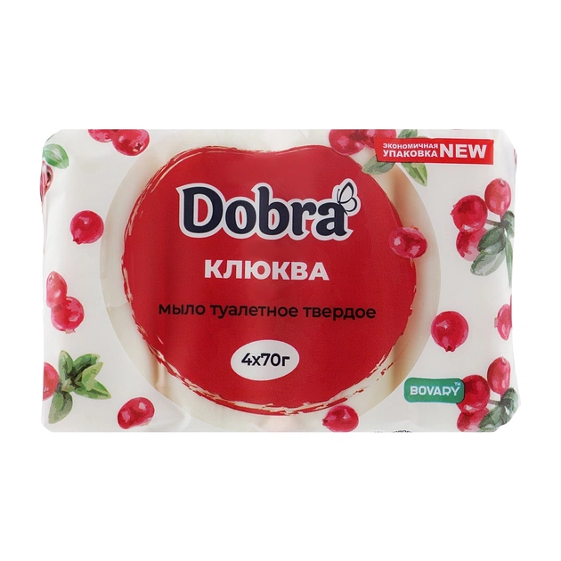 Тверде мило Dobra Журавлина 4 x 70 г (4820195504178) - зображення 1