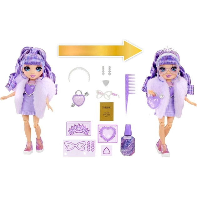 Лялька Rainbow High серії Creative Crystals - Віолетта (121404) - зображення 4