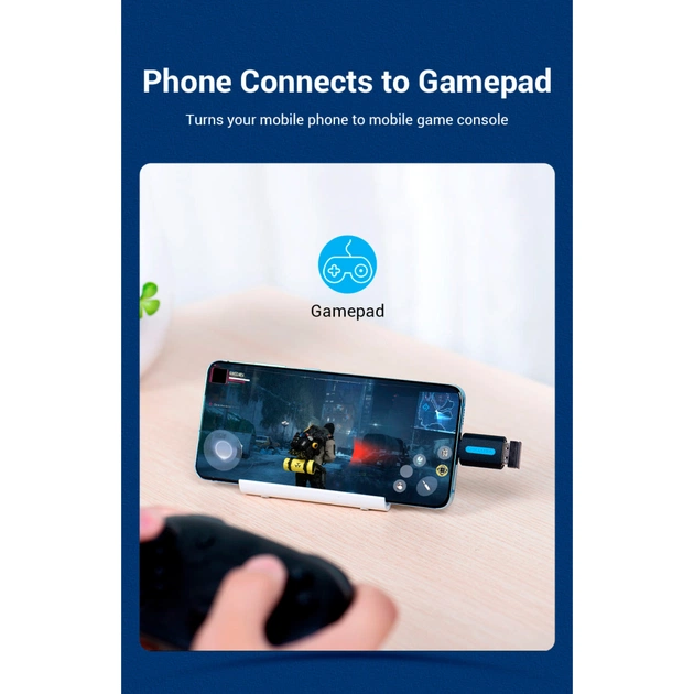 Перехідник USB 2.0 Type-C to USB AF (OTG) Vention (CDTB0) - picture 6