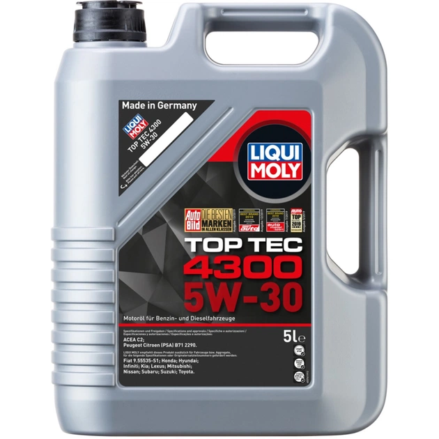 Моторное масло Liqui Moly Top Tec 4300 SAE 5W-30 5л. (2324) - изображение 1
