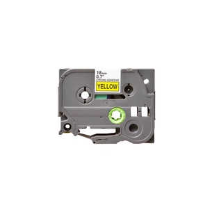 Стрічка для принтера етикеток UKRMARK B-S-T641P-BK/YE, сумісна з TZES641, 18мм х 8м. black on yellow (900608) зображення 1