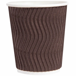 Стакани одноразові PRO service паперові Riple Коричневі 175 мл 20 шт. (4823071634990) зображення 1