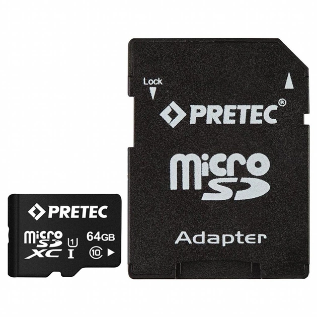 Карта пам'яті Pretec 64Gb microSDXC UHS-I (STSX64G-SA) - зображення 1