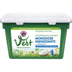 Капсули для прання ChanteClair Vert з бікарбонатом 20 шт. (8015194524159) зображення 1