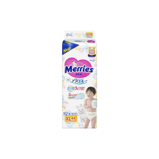 Підгузки Merries для дітей XL 12-20 кг 44 шт (543933) - изображение 1
