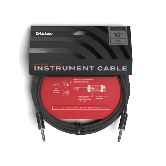 Інструментальний кабель D'Addario American Stage 3m (PW-AMSG-10) - picture 1