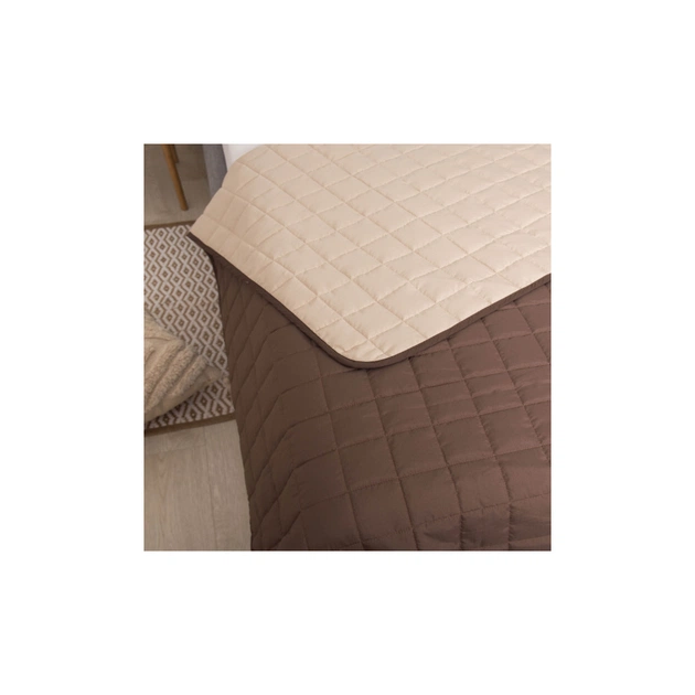 Покривало Viluta стьобане двустороннє Дует Шоколадно-ванільний 210х240 (duet_shokvanil_210x240) - зображення 8