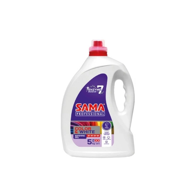 Гель для прання Sama Professional Color & White Універсальний 5 кг (4820270630624) - зображення 1