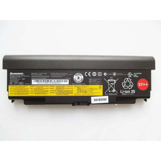 Акумулятор до ноутбука Lenovo ThinkPad T440p (57++, 45N1151), 9210mAh (100Wh), 9cell, 10.8V (A47445) - изображение 1