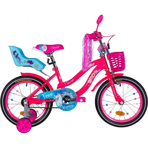 Велосипед Formula 20" Flower Premium рама-13" 2021 Pink/Blue (OPS-FRK-20-133) - изображение 1