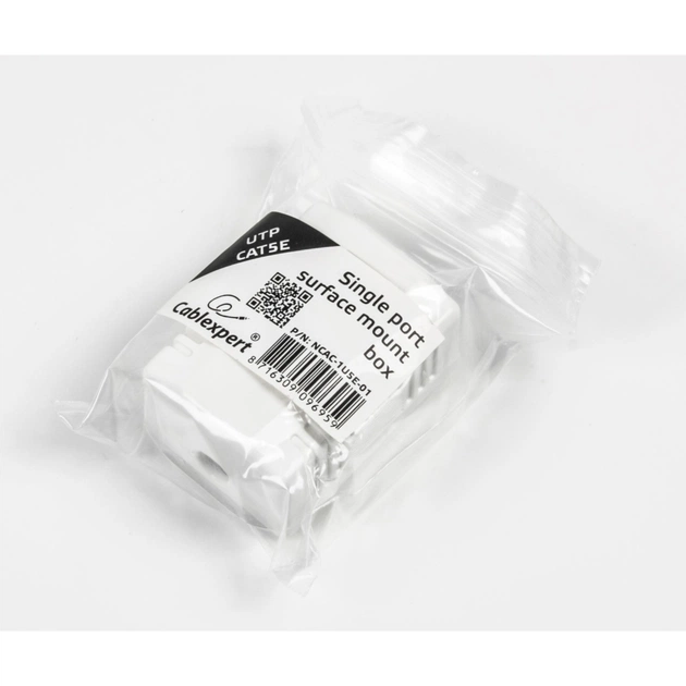 Комп'ютерна розетка Cablexpert RJ45x1 UTP, cat.5e (NCAC-1U5E-01) - picture 3
