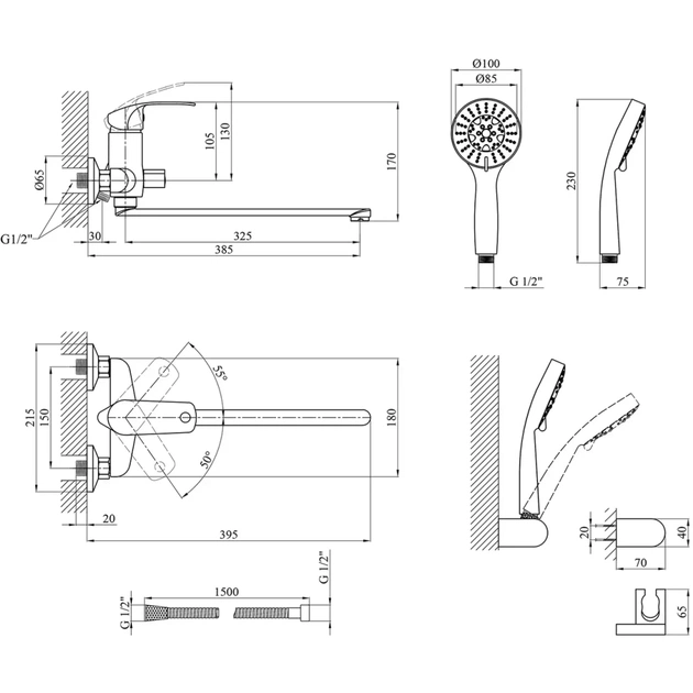Змішувач Kroner Konstante-C072 (CV023593) - изображение 9