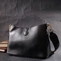 Сумка Vintage Жіноча із застібкою ґудзиком з натуральної шкіри Чорна (22319) - зменшене зображення 10