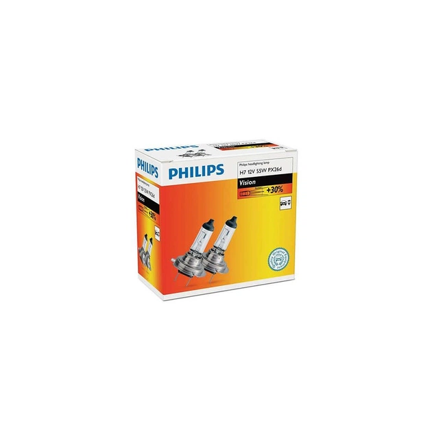 Автолампа Philips H7 Vision, 3200K, 2шт (12972PRC2) - изображение 1