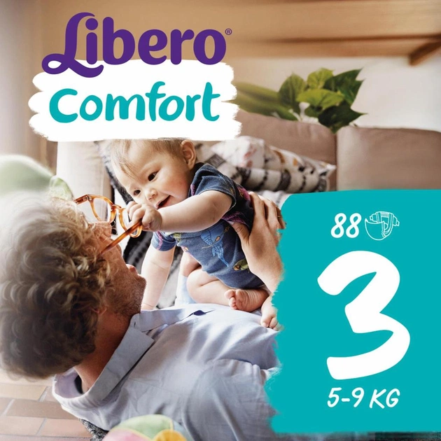Підгузки Libero Comfort 3 (5-9 кг) 88 шт (7322540556377) - зображення 1