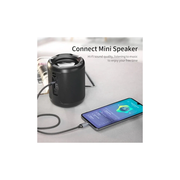 Кабель мультимедійний USB-C to 3.5mm M 1.0m gray Essager (EZJE02-0G) - зображення 3