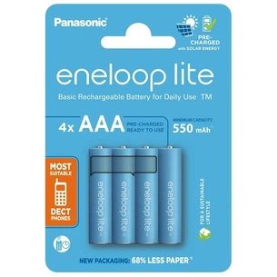 Акумулятори Panasonic Eneloop Lite AAA/HR03 NI-MH 550 mAh BL 4 шт изображение 1