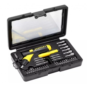 Набір викруток Stanley Pistol Grip Ratchet з храповим механ., 36 вставк. (0-63-038) picture 1